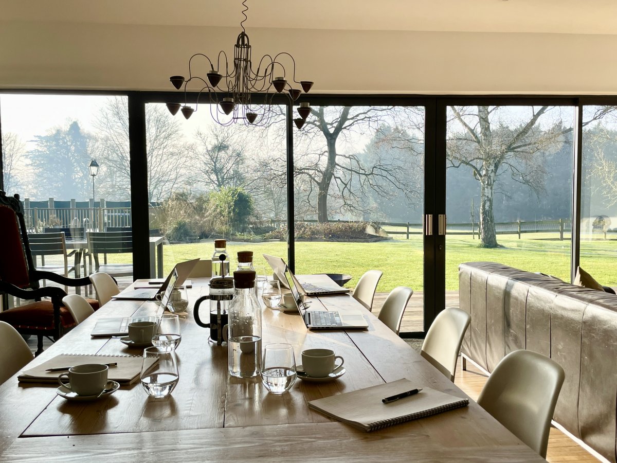 Parsons Pleck for business groups - plenty of space to work around the dining table